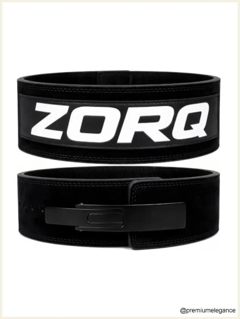 10mm Genuine Leather Powerlifting Belt with Quick-Release Steel Lever Buckle